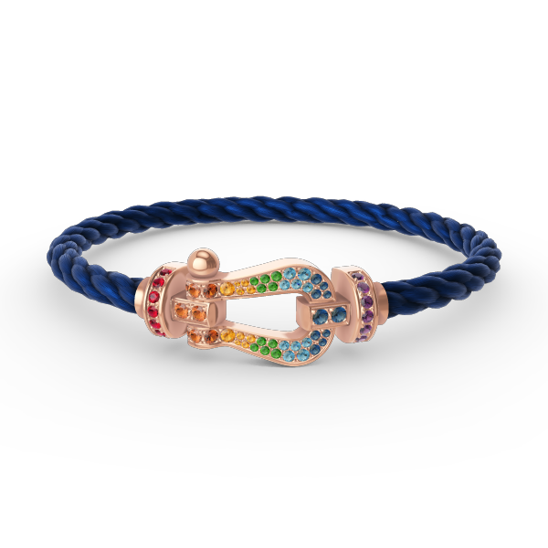 [ELAN LUXE]FORCE LARGE HORSESHOE  COLORED DIAMOND BRACELET ROSE GOLD