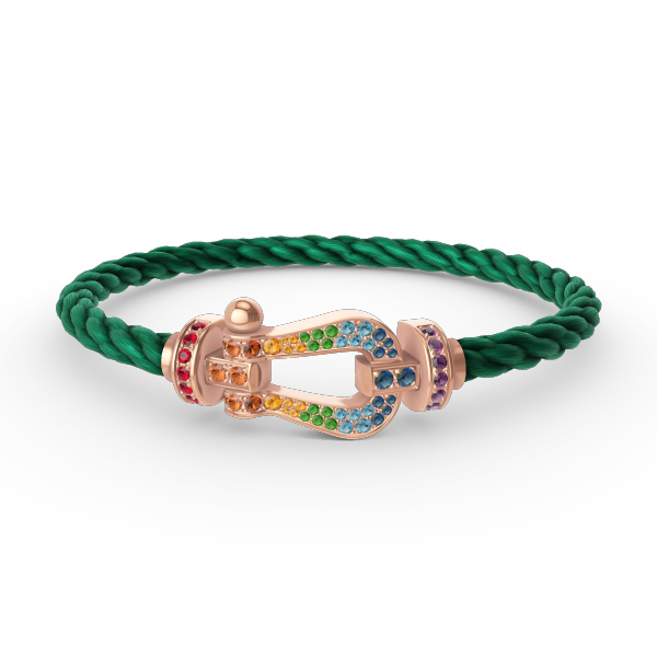 [ELAN LUXE]FORCE LARGE HORSESHOE  COLORED DIAMOND BRACELET ROSE GOLD