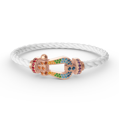 [ELAN LUXE]FORCE LARGE HORSESHOE  COLORED DIAMOND BRACELET ROSE GOLD