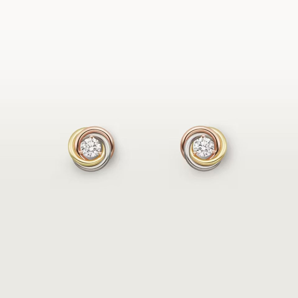 [ELAN LUXE]TRINITY STUD DIAMOND EARRINGS