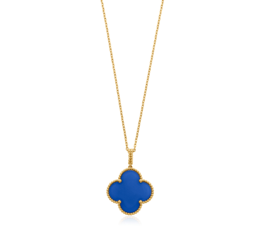 [ELAN LUXE]CLOVER 25MM NECKLACE TURQUOISE ROSE GOLD