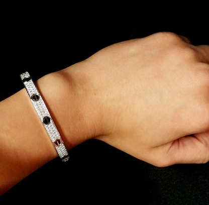 [ELAN LUXE]LOVE BRACELET 6.1MM DIAMOND-PAVED CERAMIC