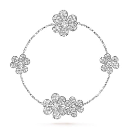 [ELAN LUXE]FRIVOLE SILVER 5 FLOWERS BRACELET