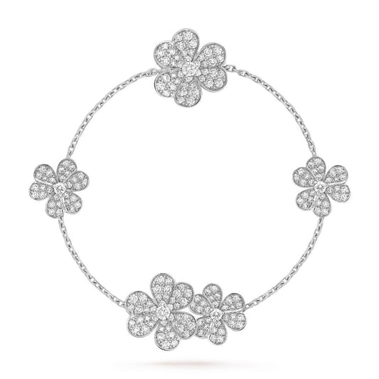 [ELAN LUXE]FRIVOLE SILVER 5 FLOWERS BRACELET