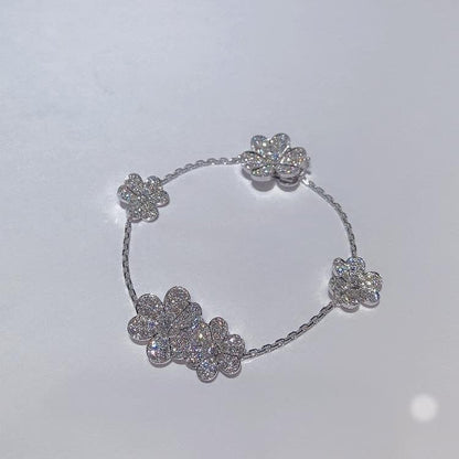 [ELAN LUXE]FRIVOLE SILVER 5 FLOWERS BRACELET