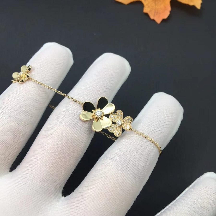 [ELAN LUXE]FRIVOLE GOLD 5 FLOWERS BRACELET