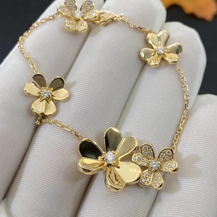 [ELAN LUXE]FRIVOLE GOLD 5 FLOWERS BRACELET