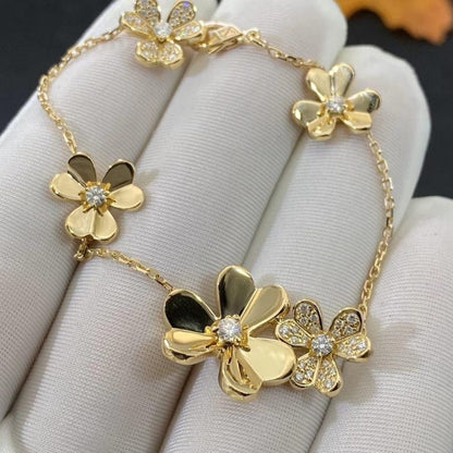 [ELAN LUXE]FRIVOLE GOLD 5 FLOWERS BRACELET