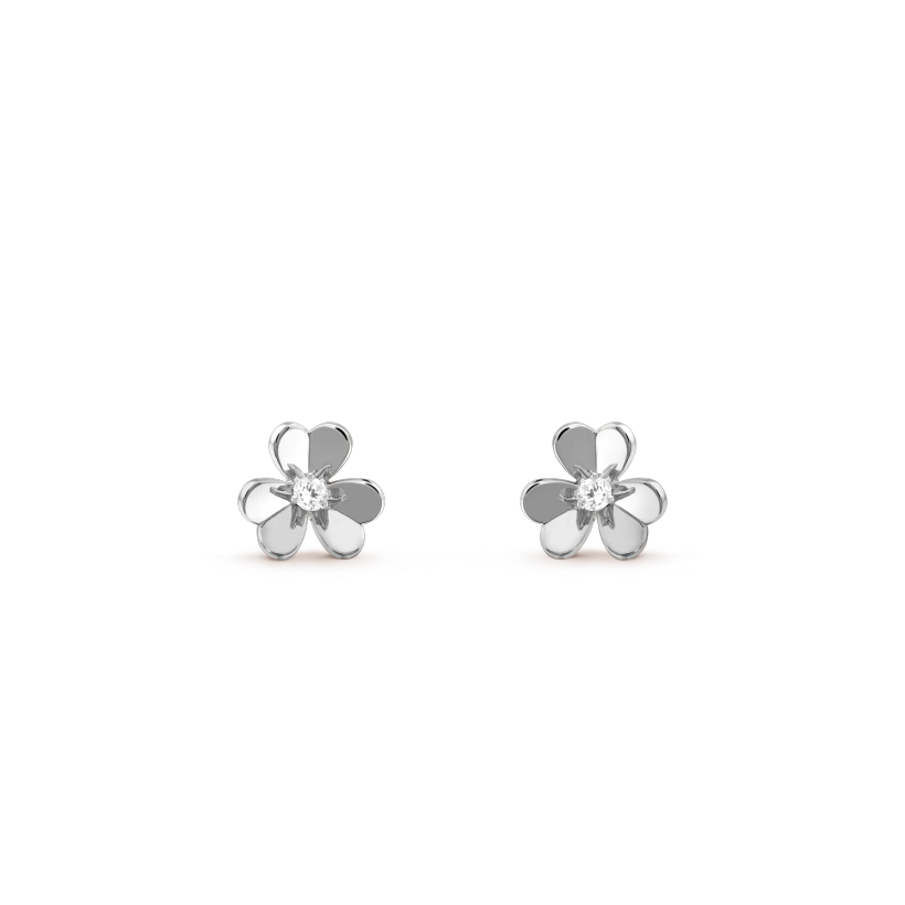[ELAN LUXE]FRIVOLE MINI SILVER FLOWER EARRINGS