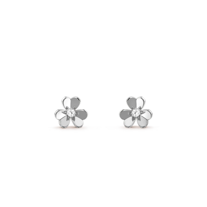 [ELAN LUXE]FRIVOLE MINI SILVER FLOWER EARRINGS