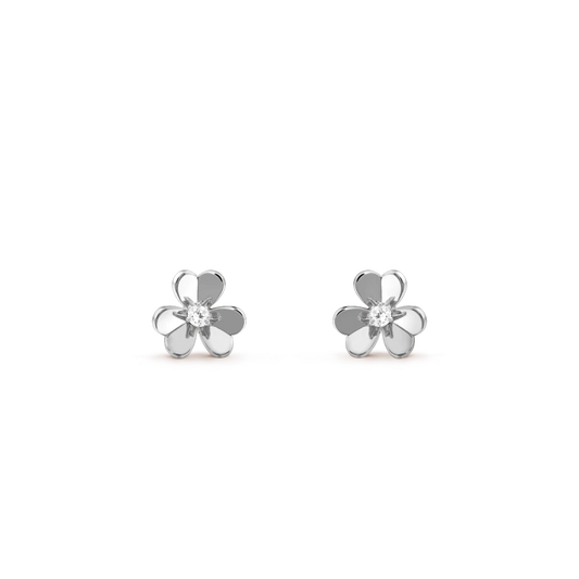[ELAN LUXE]FRIVOLE MINI SILVER FLOWER EARRINGS