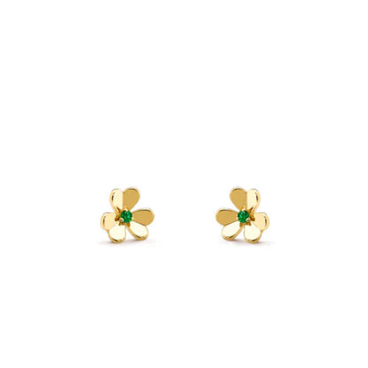[ELAN LUXE]FRIVOLE  FLOWER MALACHITE EARRINGS