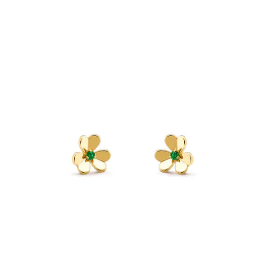 [ELAN LUXE]FRIVOLE  FLOWER MALACHITE EARRINGS