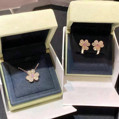 [ELAN LUXE]FRIVOLE ROSE GOLD FLOWER DIAMOND NECKLACE