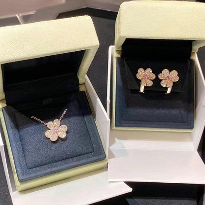 [ELAN LUXE]FRIVOLE ROSE GOLD FLOWER DIAMOND NECKLACE
