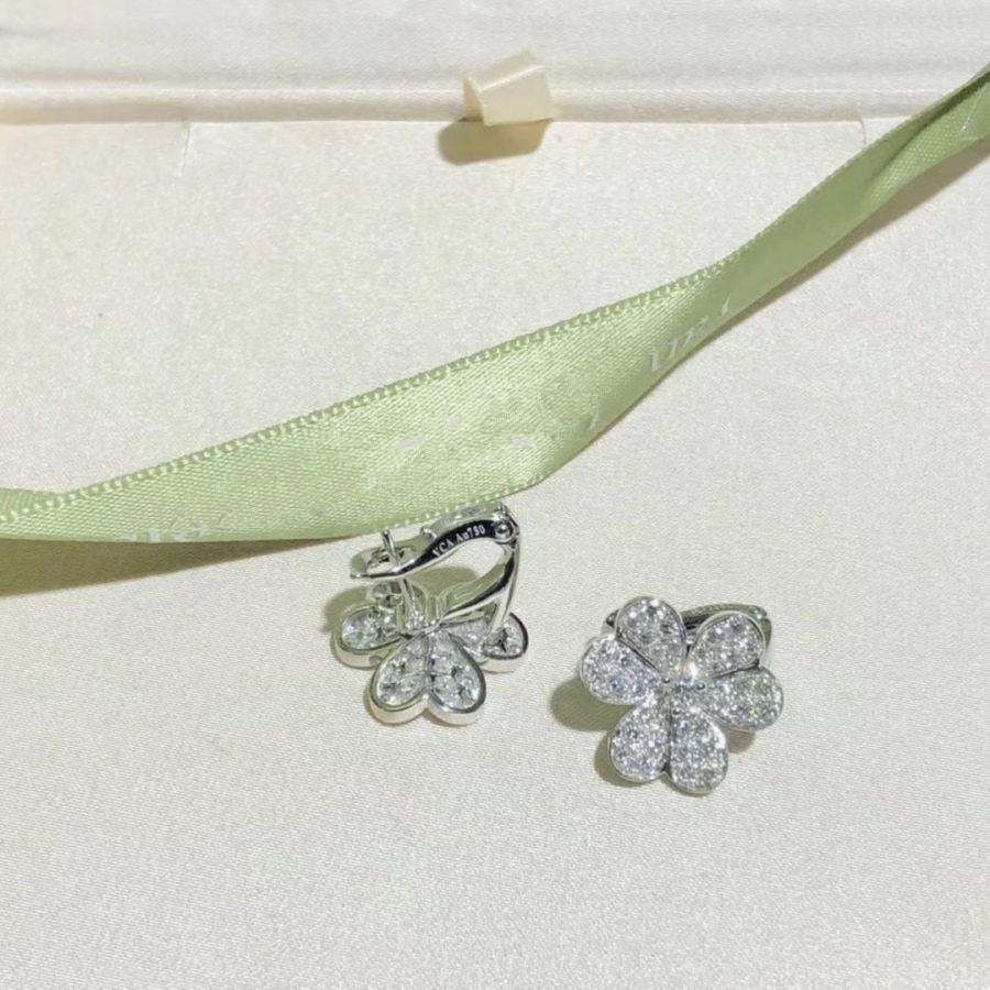 [ELAN LUXE]FRIVOLE SILVER FLOWER DIAMOND EARRINGS