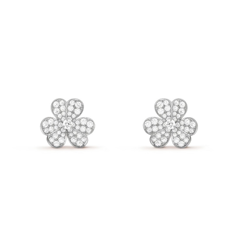 [ELAN LUXE]FRIVOLE SILVER FLOWER DIAMOND EARRINGS
