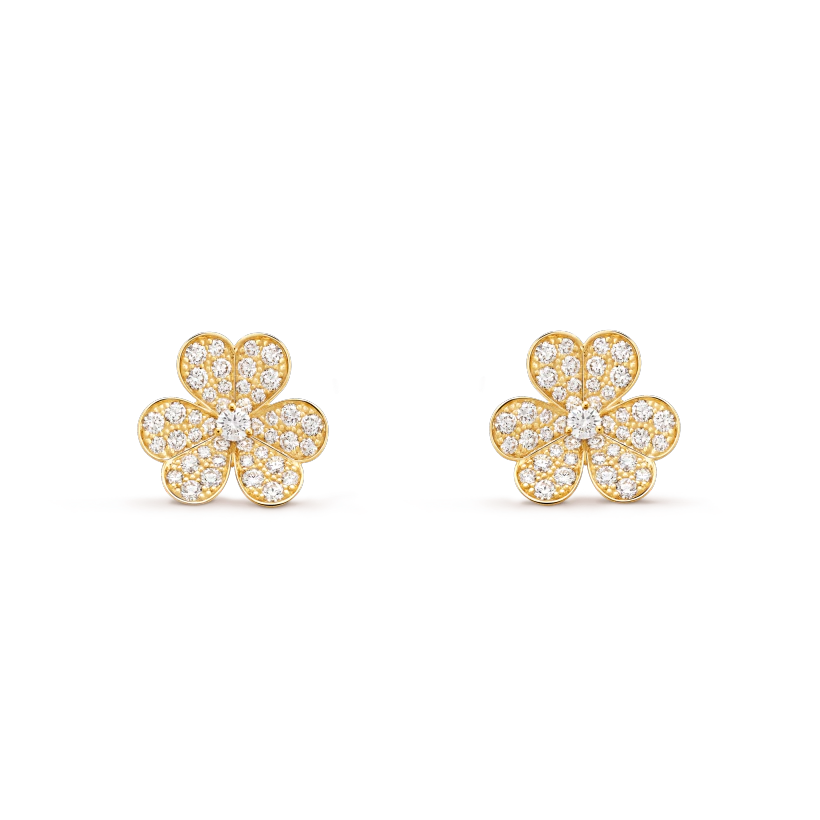 [ELAN LUXE]FRIVOLE GOLD FLOWER DIAMOND EARRINGS