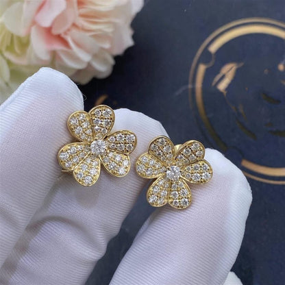 [ELAN LUXE]FRIVOLE GOLD FLOWER DIAMOND EARRINGS