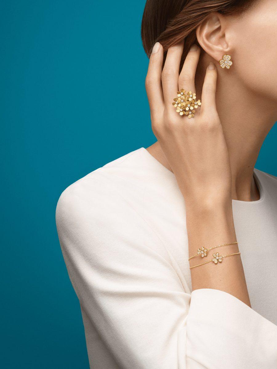 [ELAN LUXE]FRIVOLE GOLD FLOWER DIAMOND EARRINGS
