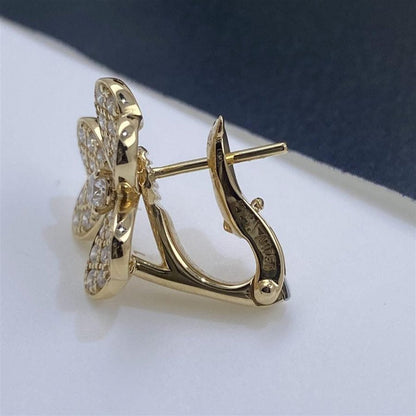 [ELAN LUXE]FRIVOLE GOLD FLOWER DIAMOND EARRINGS