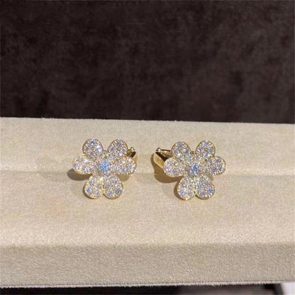[ELAN LUXE]FRIVOLE GOLD FLOWER DIAMOND EARRINGS