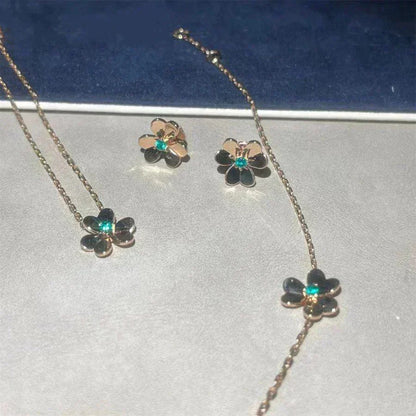 [ELAN LUXE]FRIVOLE  FLOWER MALACHITE EARRINGS