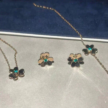 [ELAN LUXE]FRIVOLE  FLOWER MALACHITE EARRINGS