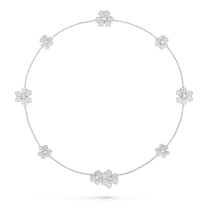 [ELAN LUXE]FRIVOLE SILVER 9 FLOWERS NECKLACE