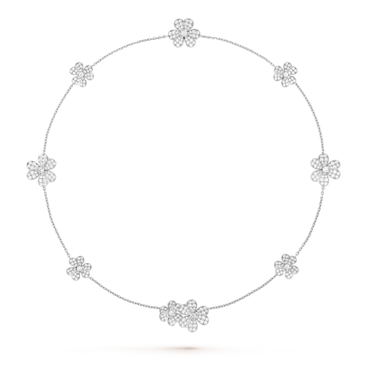 [ELAN LUXE]FRIVOLE SILVER 9 FLOWERS NECKLACE