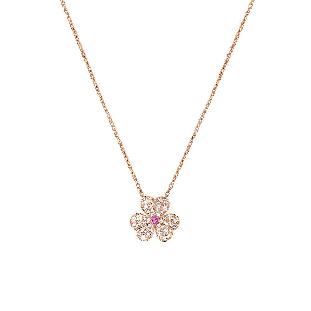[ELAN LUXE]FRIVOLE ROSE GOLD FLOWER DIAMOND NECKLACE