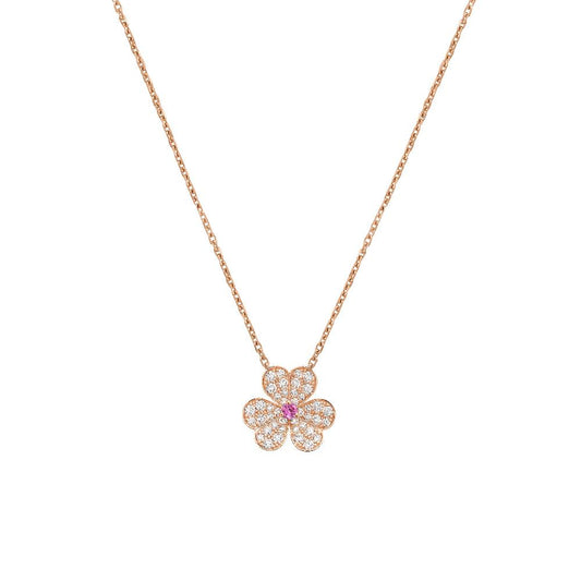 [ELAN LUXE]FRIVOLE ROSE GOLD FLOWER DIAMOND NECKLACE