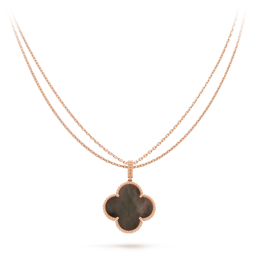 [ELAN LUXE]CLOVER 25MM GOLD DARK MOP BIG CLOVER NECKLACE