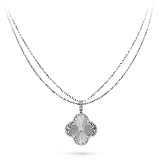 [ELAN LUXE]CLOVER 25MM SILVER BIG CLOVER NECKLACE