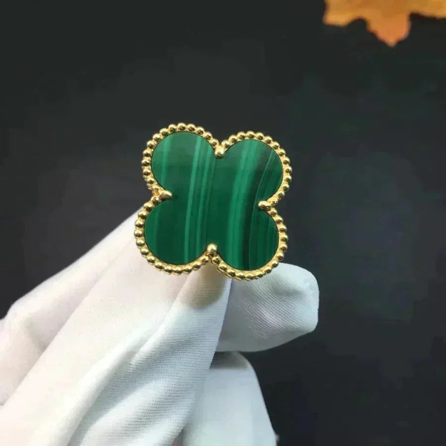 [ELAN LUXE]CLOVER MALACHITE RING