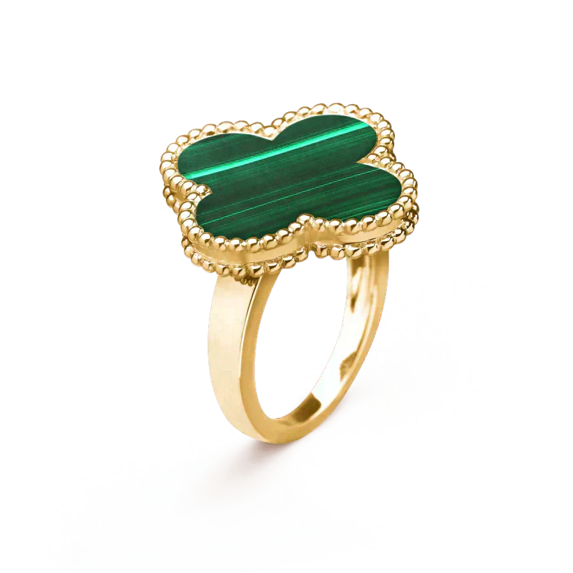 [ELAN LUXE]CLOVER MALACHITE RING
