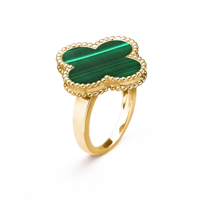 [ELAN LUXE]CLOVER MALACHITE RING
