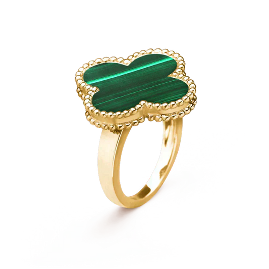 [ELAN LUXE]CLOVER MALACHITE RING