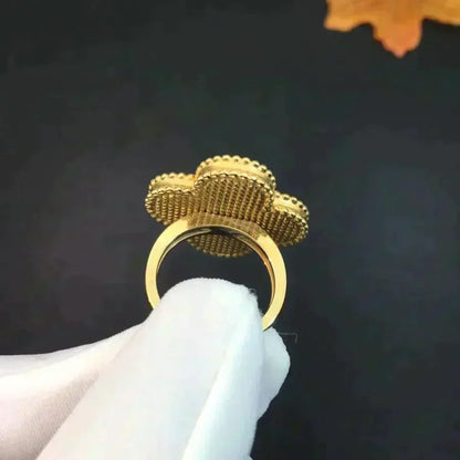 [ELAN LUXE]CLOVER MALACHITE RING