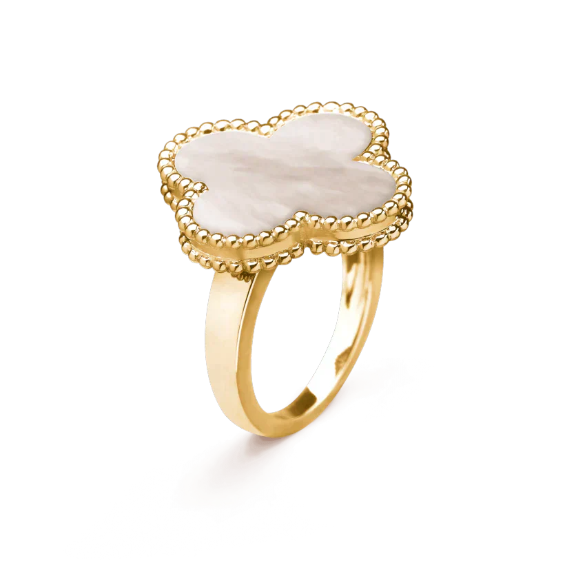[ELAN LUXE]CLOVER WHITE MOP RING