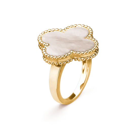 [ELAN LUXE]CLOVER WHITE MOP RING