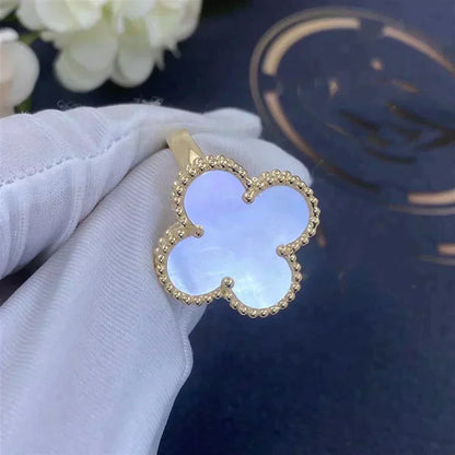 [ELAN LUXE]CLOVER WHITE MOP RING