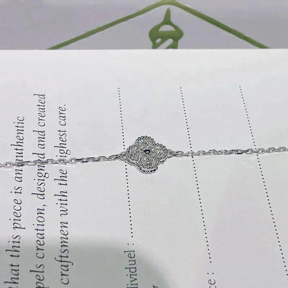 [ELAN LUXE]CLOVER  SINGLE FLOWER BRACELET SILVER