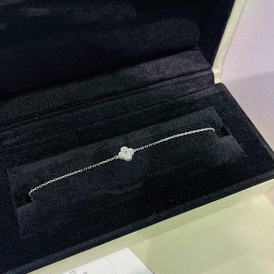 [ELAN LUXE]CLOVER  SINGLE FLOWER BRACELET SILVER