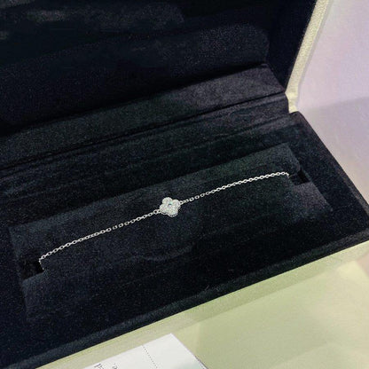 [ELAN LUXE]CLOVER  SINGLE FLOWER BRACELET SILVER