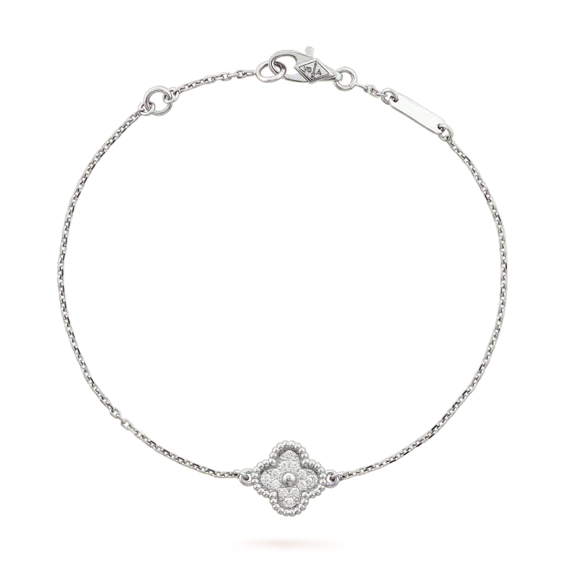 [ELAN LUXE]CLOVER  SINGLE FLOWER BRACELET SILVER