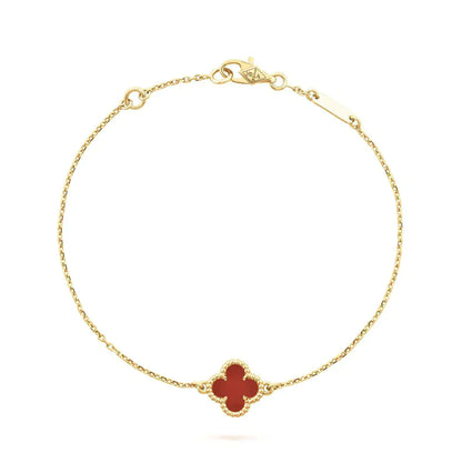 [ELAN LUXE]CLOVER  CARNELIAN SINGLE FLOWER BRACELET
