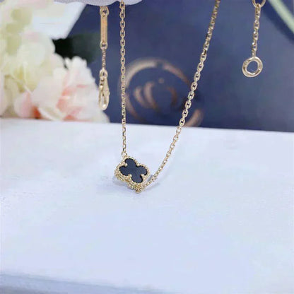 [ELAN LUXE]CLOVER ONYX SINGLE FLOWER BRACELET
