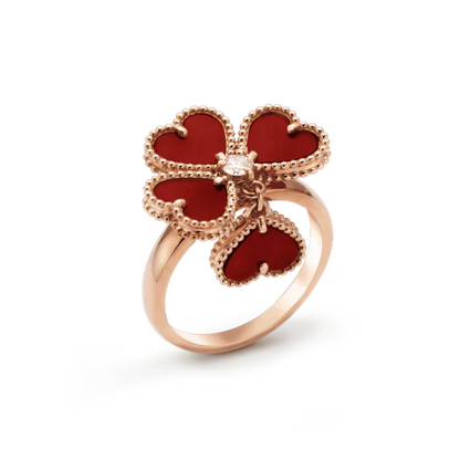 [ELAN LUXE]SWEET CLOVER CARNELIAN RING