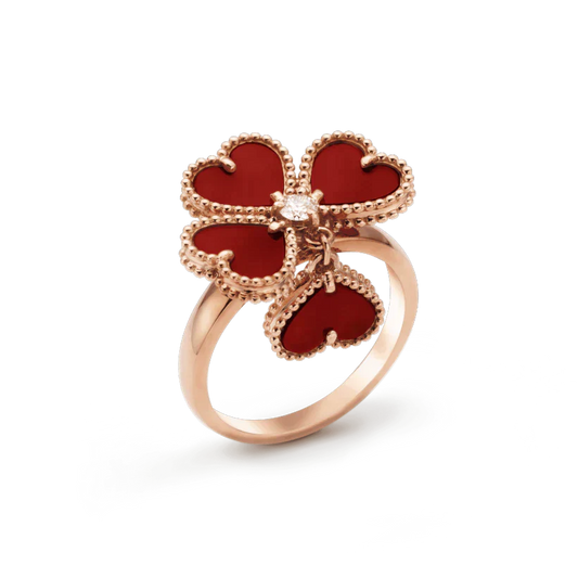 [ELAN LUXE]SWEET CLOVER CARNELIAN RING
